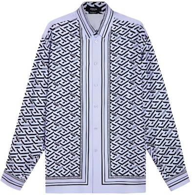 VERSACE Kemeja Lengan Panjang Biru Corak Penuh dengan Kolar Lipat. 1003941-1A02816-5L160 Buy VERSACE Kemeja Lengan Panjang Biru Corak Penuh dengan Kolar Lipat. 1003941-1A02816-5L160