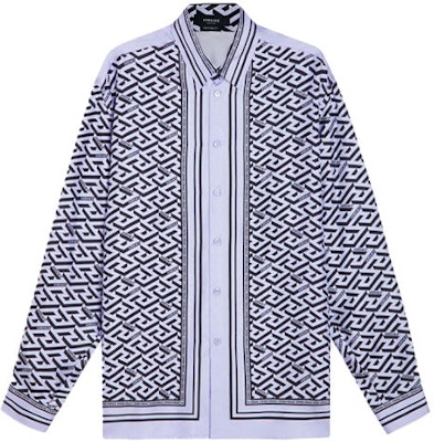 VERSACE Kemeja Lengan Panjang Biru Corak Penuh dengan Kolar Lipat. 1003941-1A02816-5L160 Order VERSACE Kemeja Lengan Panjang Biru Corak Penuh dengan Kolar Lipat. 1003941-1A02816-5L160