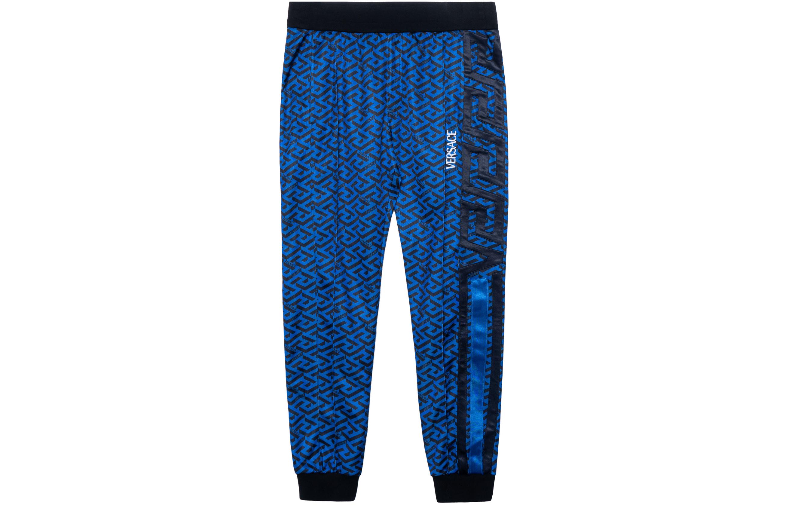 Order VERSACE 蓝色字母标志针织运动裤 1004199-1A03029-5U040