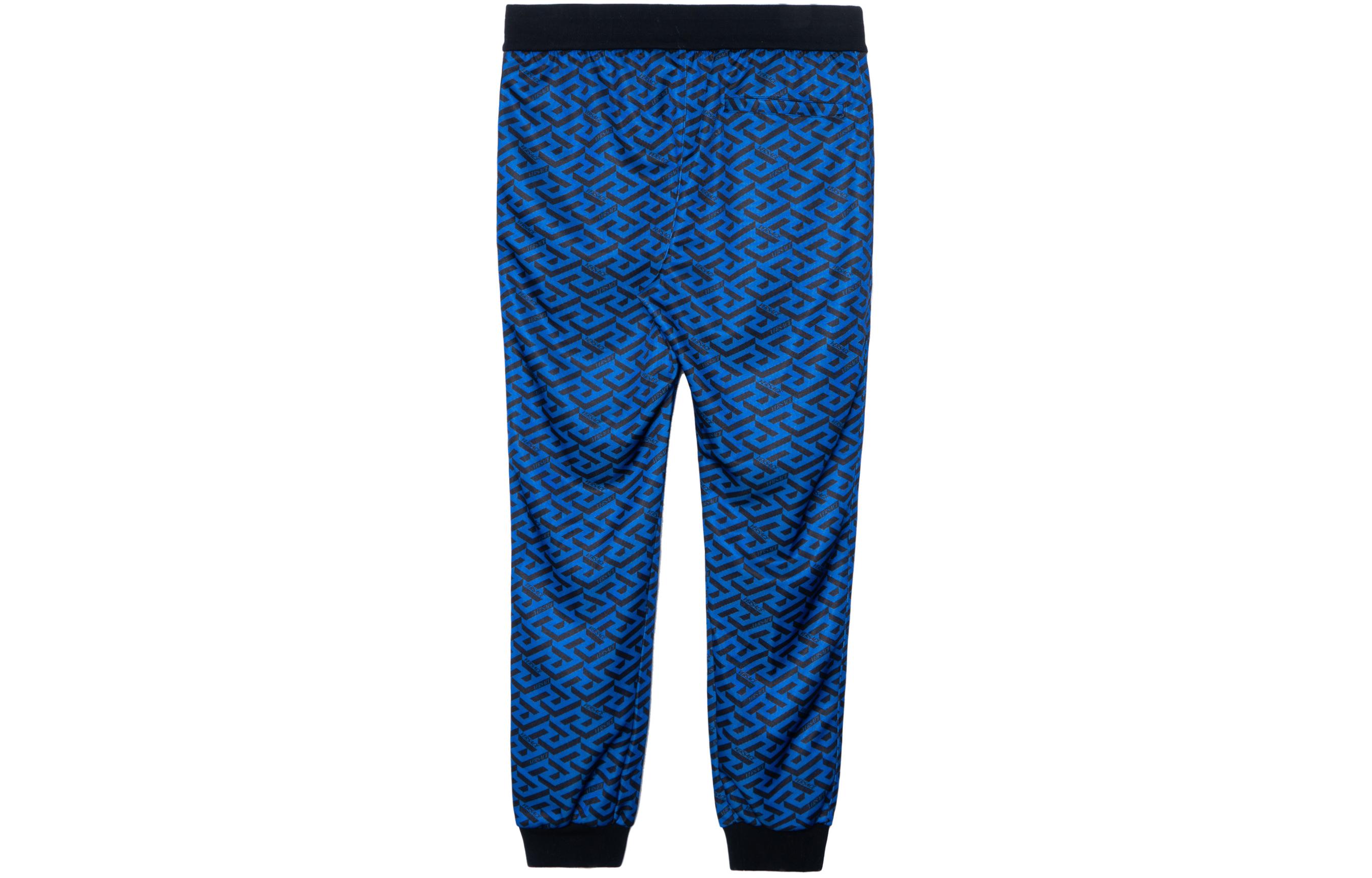 Lookbook VERSACE 蓝色字母标志针织运动裤 1004199-1A03029-5U040