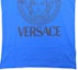 Shop VERSACE 藍色標誌圖案印花圓領T恤 A89497S-A230901-2UB80