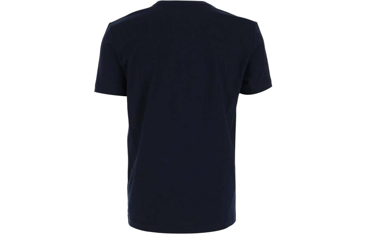 Lookbook ヴェルサーチ ブルーロゴプリント リラックスフィット クルーネック 半袖Tシャツ 1014226-1A10088-1UI20