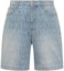 Buy VERSACE Blue Mid-Rise Letter Print Straight Shorts. 10102051A076611D380