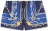 Order VERSACE Blue Pattern Print Drawstring Slim Fit Sports Shorts 1002516-1A09913-5U170