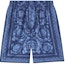 Order 范思哲蓝色印花休闲短裤 时尚百搭 1002476-1A09783_5U960