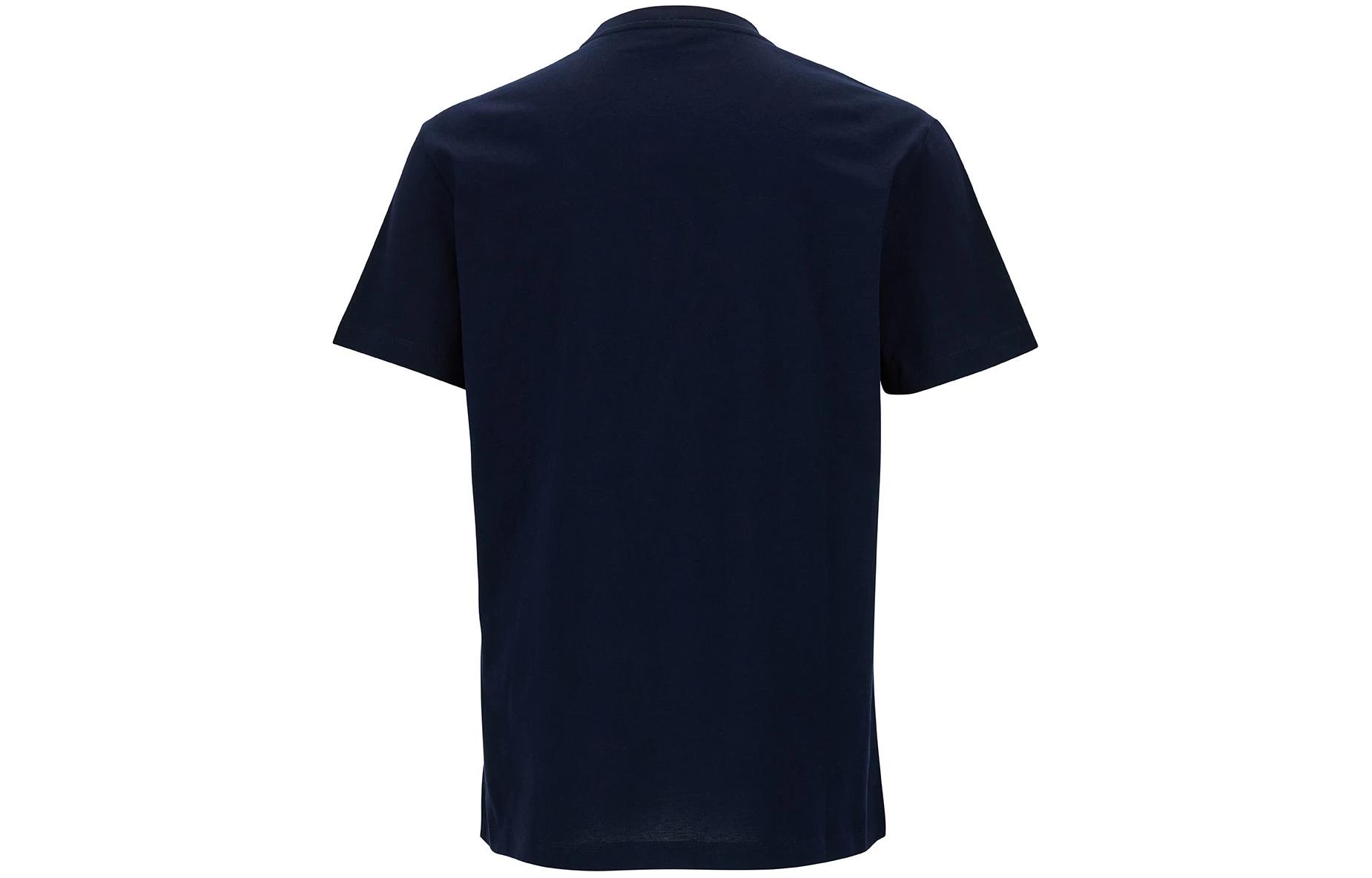 VERSACE  Blue Slim Fit Crew Neck Logo Print Embroidered Short Sleeve T-Shirt 1011694-1A08584-1U120 圖 3