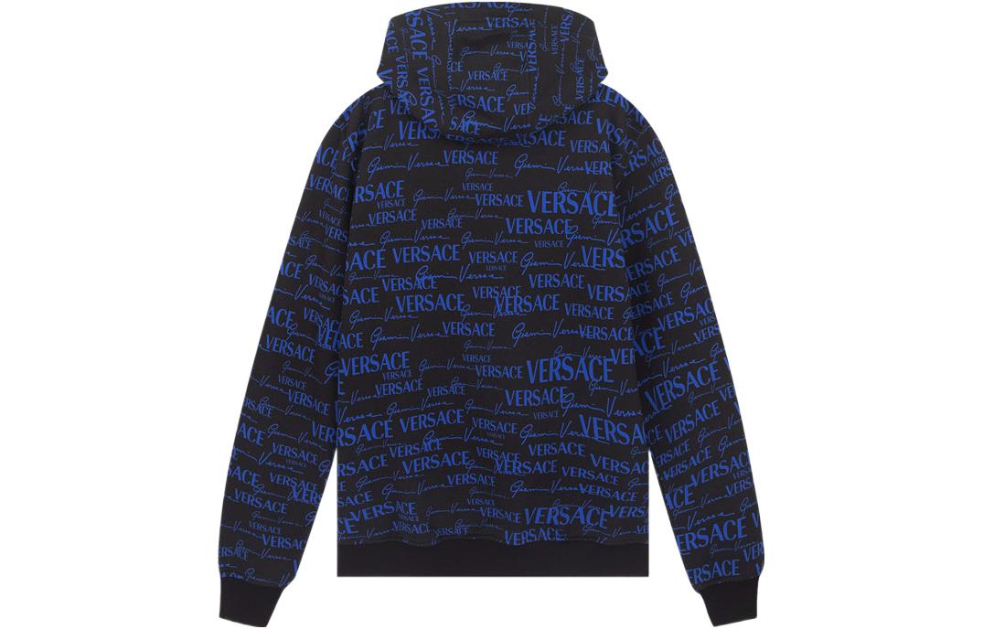 Lookbook ヴェルサーチ ブルースウェットシャツ オールオーバーロゴプリント入り 1003251-1A02294-5B140