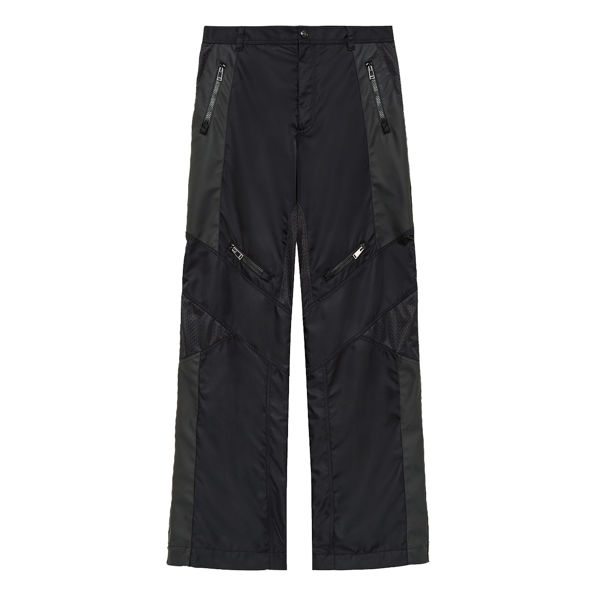 Versace  Casual Wide-Leg Nylon Track Pants Black Daily Commuter Wear A87541A230415A1008