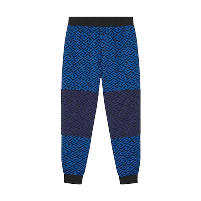 VERSACE Colorblock Knit Jogger Sweatpants - Blue 1004187-1A02920-5U040