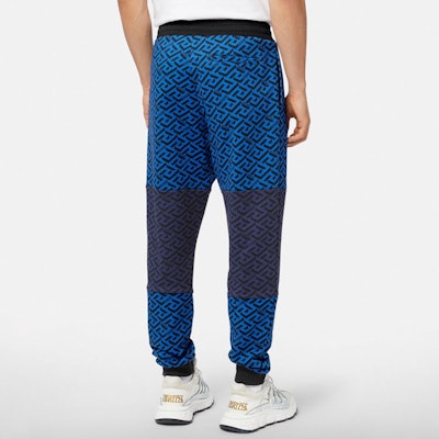 范思哲拼色针织休闲运动裤 - 蓝色 1004187-1A02920-5U040 Purchase 范思哲拼色针织休闲运动裤 - 蓝色 1004187-1A02920-5U040