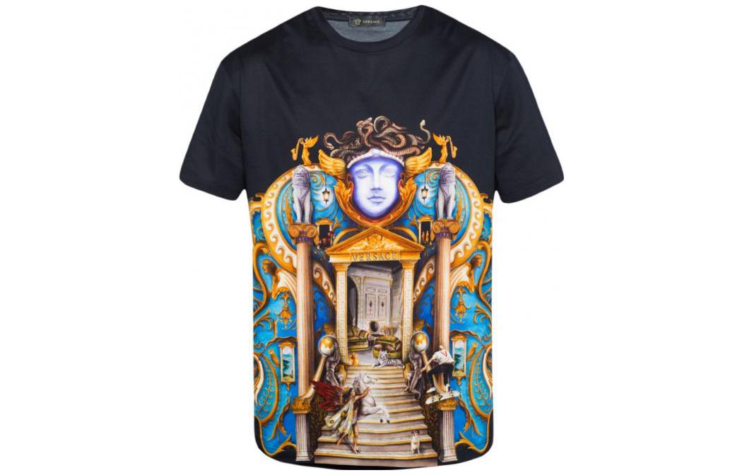 Versace  Crew Neck Graphic Print Short Sleeve T-Shirt Black A76113-A223514-A708 圖 2