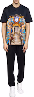 Lookbook Versace Crew Neck Graphic Print Short Sleeve T-Shirt Black A76113-A223514-A708