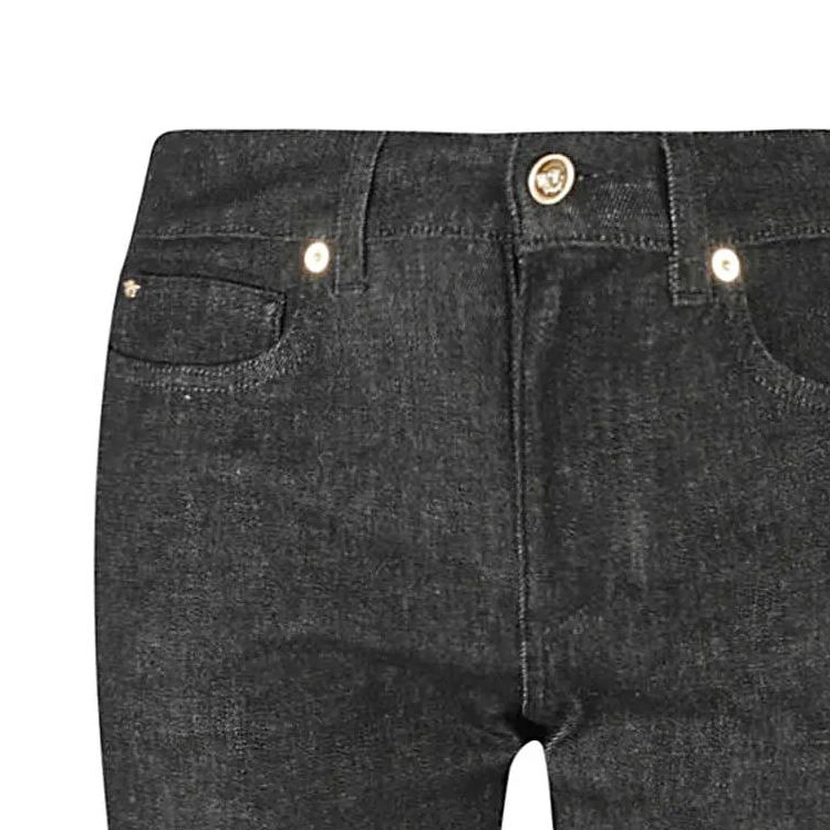 VERSACE  Distressed Mid-Rise Slim Fit Jeans Black 1006078-1A07716-1D040 圖 7