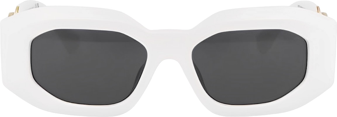 VERSACE 時尚白色不規則塑膠太陽眼鏡 0VE4425U31487 Lookbook VERSACE 時尚白色不規則塑膠太陽眼鏡 0VE4425U31487