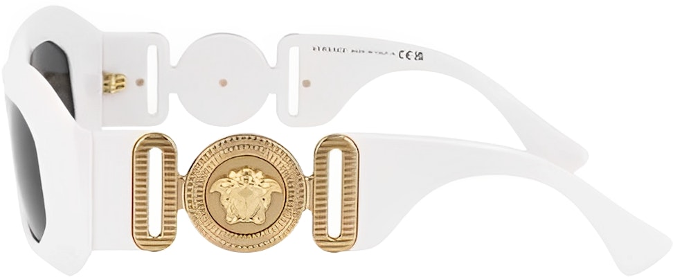 VERSACE 時尚白色不規則塑膠太陽眼鏡 0VE4425U31487 Shop VERSACE 時尚白色不規則塑膠太陽眼鏡 0VE4425U31487