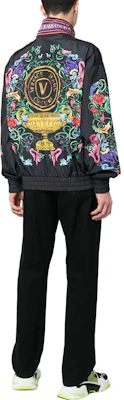 VERSACE Floral Print Zip-Up Jacket - Black 74GASD-11CQS55-31G89 Purchase VERSACE Floral Print Zip-Up Jacket - Black 74GASD-11CQS55-31G89
