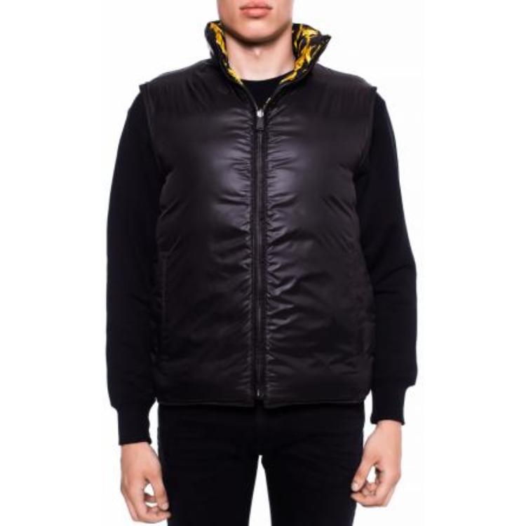 Details for VERSACE Rompi Tanpa Lengan Full Print dengan Resleting - Hitam A80318-A226631-A008