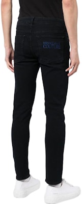 VERSACE FW22 Vaqueros Negros Slim Straight de Tiro Medio 73GAB544-CDW06-906 Purchase VERSACE FW22 Vaqueros Negros Slim Straight de Tiro Medio 73GAB544-CDW06-906