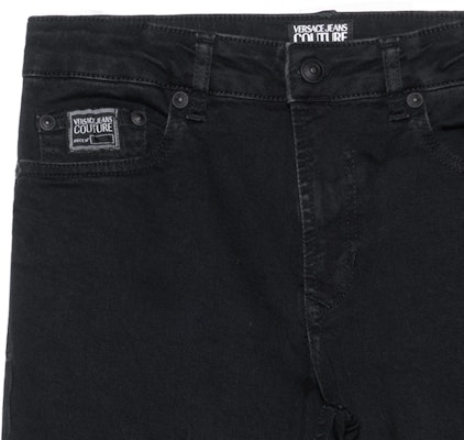 VERSACE FW22 Vaqueros Negros Slim Straight de Tiro Medio 73GAB544-CDW06-906 Sizing VERSACE FW22 Vaqueros Negros Slim Straight de Tiro Medio 73GAB544-CDW06-906