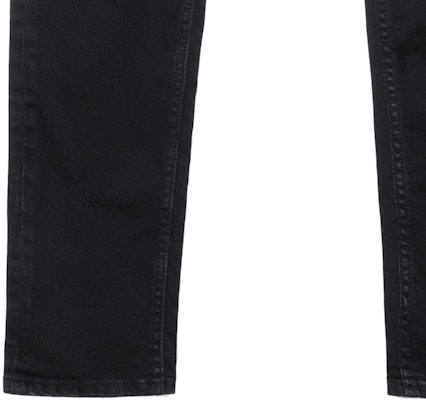 VERSACE FW22 Vaqueros Negros Slim Straight de Tiro Medio 73GAB544-CDW06-906 1