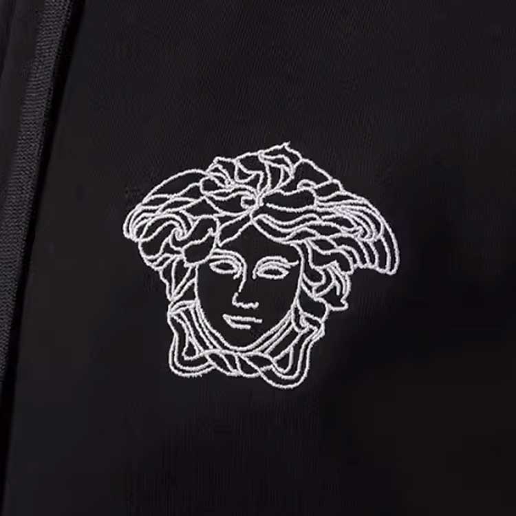 Versace  Graphic Print Zip-Up Hoodie Black 1006485-1A04497-1B000 圖 6