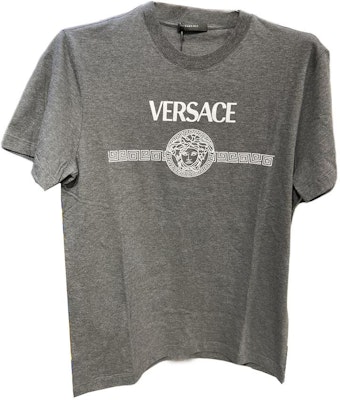 VERSACE Grey Logo Print Crewneck T-Shirt. 1012415-1A10745-2EI20 Buy VERSACE Grey Logo Print Crewneck T-Shirt. 1012415-1A10745-2EI20