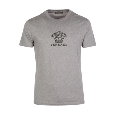 VERSACE Grey Medusa Logo Print Crew Neck Short Sleeve T-Shirt A82396-A224589-A904B