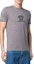 Shop ヴェルサーチ グレー メデューサロゴ プリント クルーネック 半袖Tシャツ A82396-A224589-A904B
