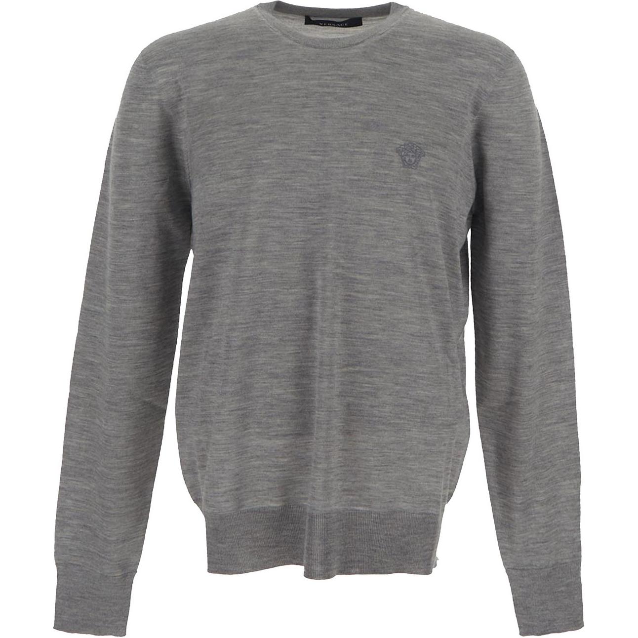 Versace  Grey Solid Logo Crewneck Pullover Sweatshirt Long Sleeve. 1010534-1A07614-1E100 圖 2