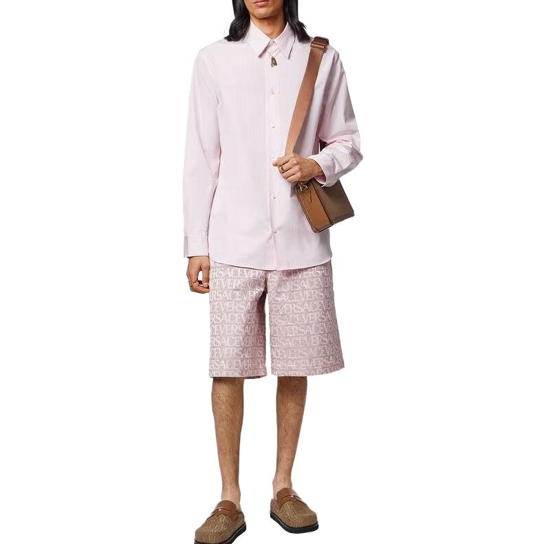 Lookbook VERSACE  Jacquard Bermuda Shorts Pink SS23 Casual Wear. 1009931-1A07734-2PL50