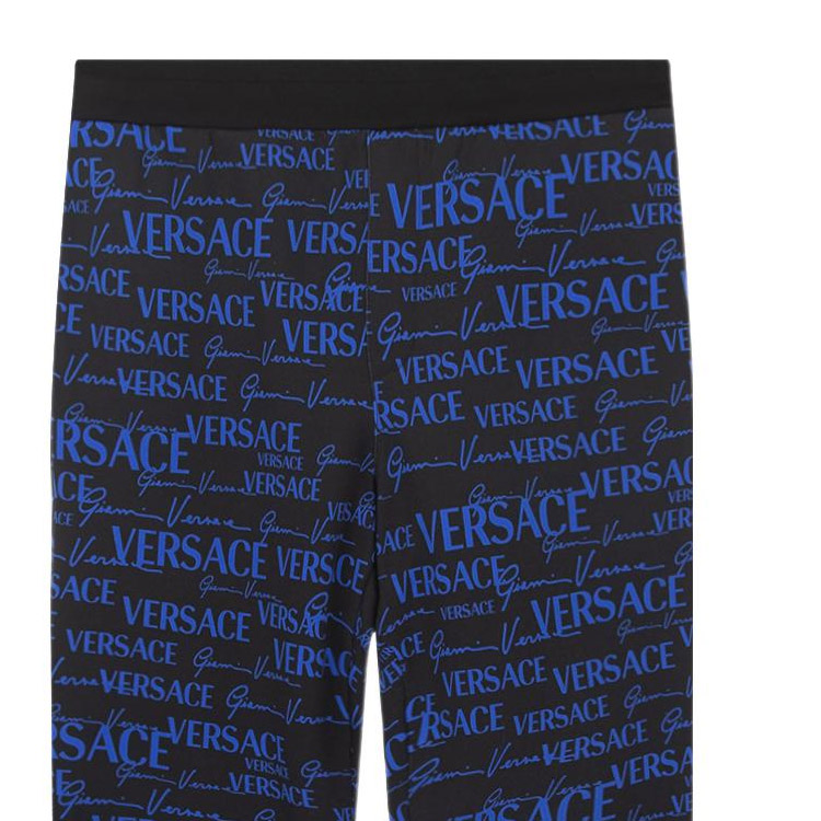 VERSACE  Letter Print Knit Jogger Sweatpants Multicolor. 1003252-1A02294-5B140 圖 4