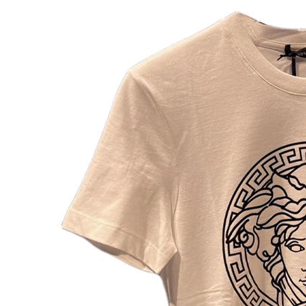 Purchase VERSACE  Logo Graphic Print Crewneck T-Shirt White. A89497S-A230901-A911