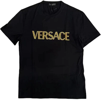 VERSACE 徽標印花黑色休閒圓領T恤 A74793-A201952-A008 Buy VERSACE 徽標印花黑色休閒圓領T恤 A74793-A201952-A008