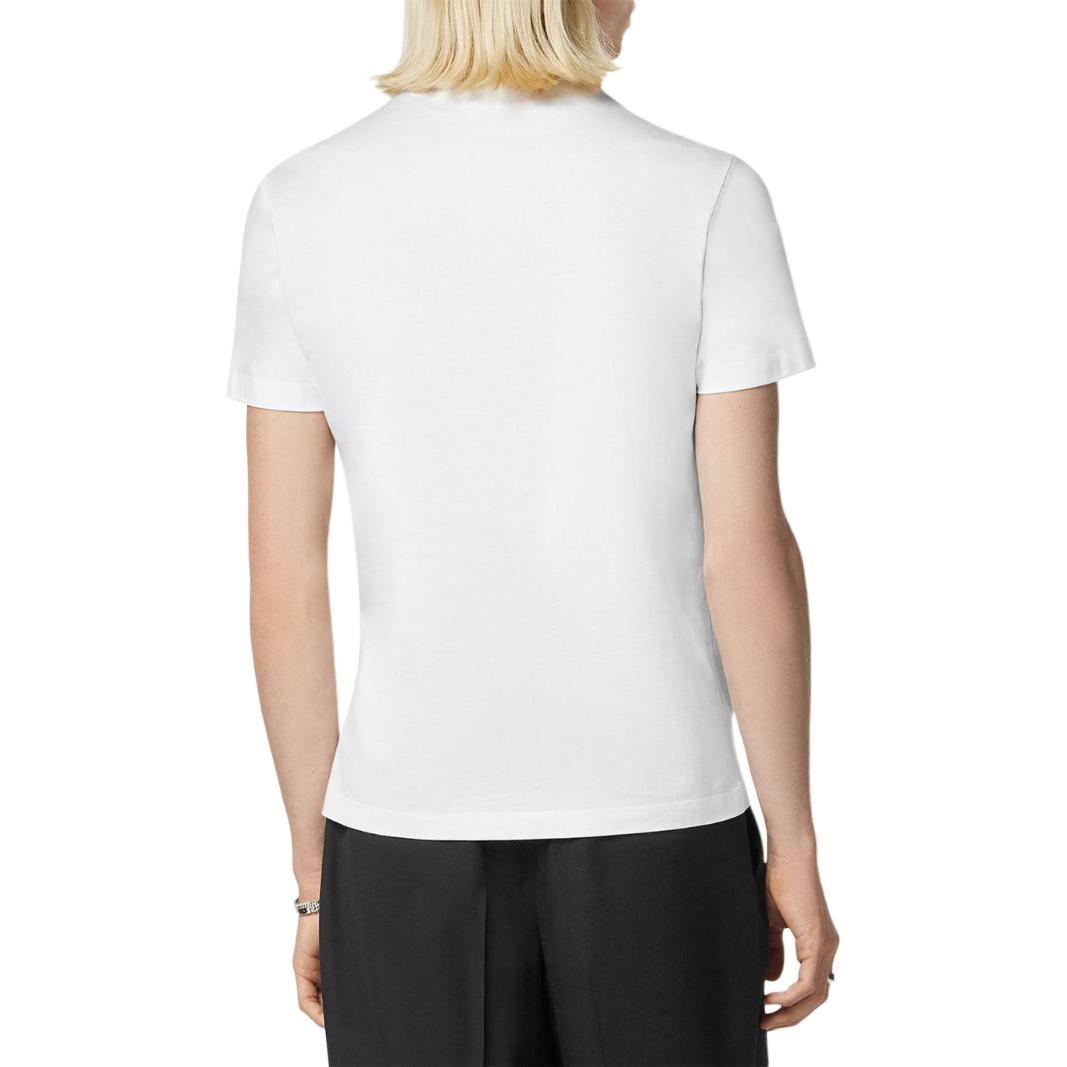 Versace  Logo Print Crew Neck Short Sleeve T-Shirt White 1013944-1A10848-1W000 圖 4