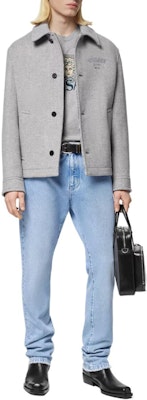 Camiseta de cuello redondo con estampado del logo de Versace en gris. 1014226-1A10088-1E090 Lookbook Camiseta de cuello redondo con estampado del logo de Versace en gris. 1014226-1A10088-1E090