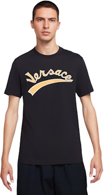 VERSACE 徽標印花短袖圓領T恤 A87082S-A232949-A008 Purchase VERSACE 徽標印花短袖圓領T恤 A87082S-A232949-A008