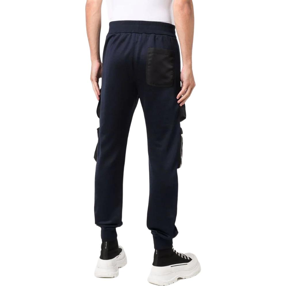 Shop VERSACE  Logo Print Knit Joggers with Pocket Detail - Black 10014141A006581U610