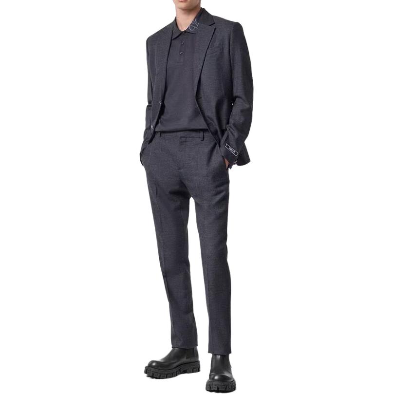 VERSACE  Logo Print Short Sleeve Polo Shirt - Dark Gray 1013906-1A09798-1E880 圖 3