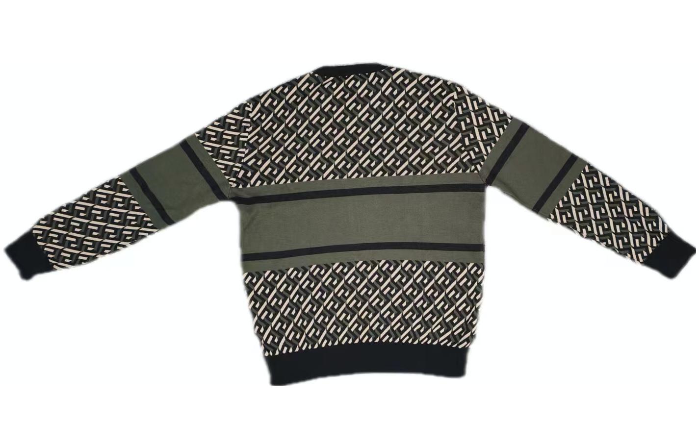 VERSACE  Medusa Jacquard Crewneck Pullover Sweater - Green 1008136-1A05826-5B150 圖 3