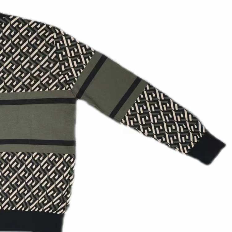 VERSACE  Medusa Jacquard Crewneck Pullover Sweater - Green 1008136-1A05826-5B150 圖 4