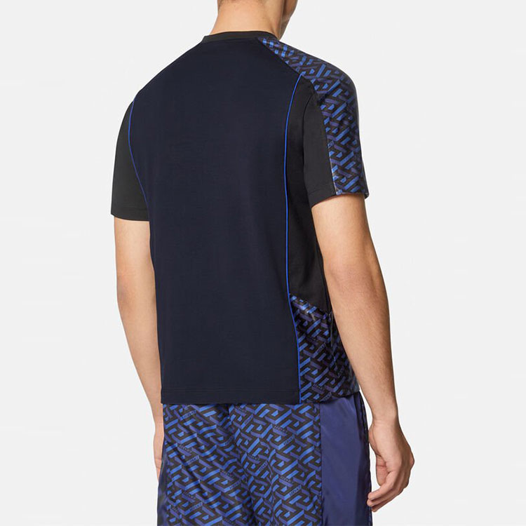 VERSACE  Navy Blue Logo Print Graphic Short Sleeve T-Shirt. 1001806-1A01452-1U610 圖 4