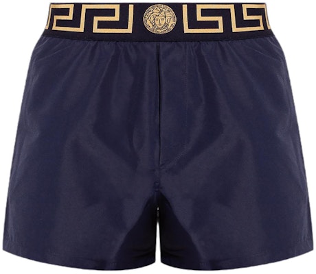 ヴェルサーチ ネイビーブルーローライズルーズスイムトランクス レタープリントデザイン ABU01022-A232415-A70W0 Order ヴェルサーチ ネイビーブルーローライズルーズスイムトランクス レタープリントデザイン ABU01022-A232415-A70W0