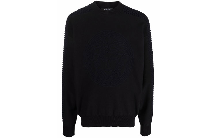 VERSACE  Pullover Sweatshirt Black Greek Pattern Print 1003120-1A02223-1B000 圖 2