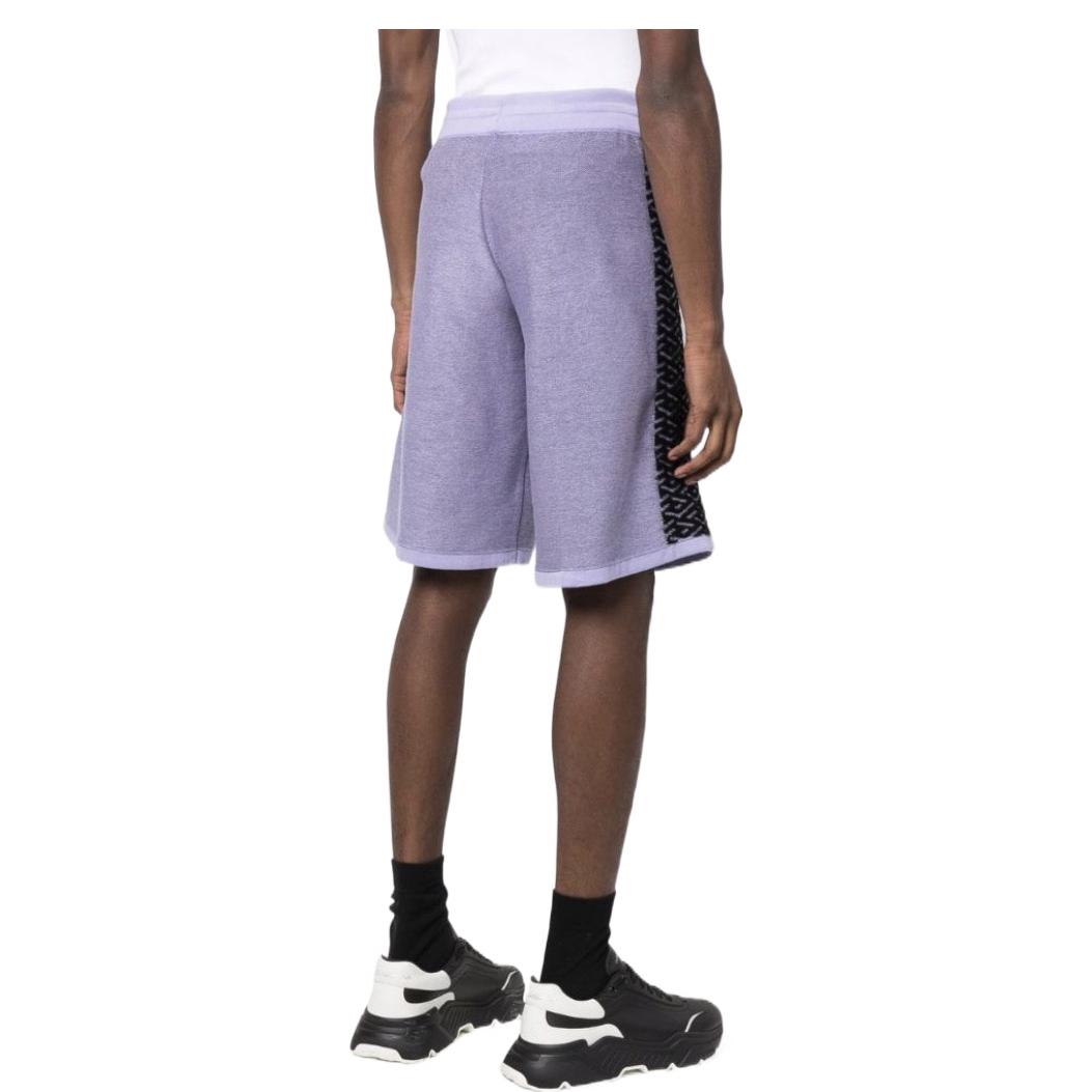 Shop 范思哲 紫色字母印花休闲短裤 1003163-1A02223-1L720
