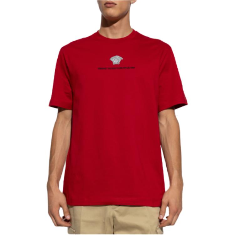 VERSACE  Red Medusa Head Graphic Crewneck Short Sleeve T-Shirt 1013302-1A11054-1RB30 圖 5