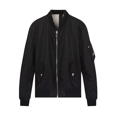 VERSACE Reversible Baroque Print Bomber Jacket Black A88323-1F00440-5W060