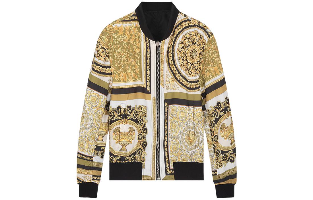 Shop VERSACE Jaket Bomber Reversible Motif Baroque Hitam. A88323-1F00440-5W060