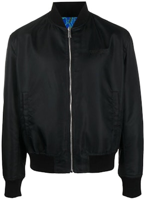 VERSACE Reversible Bomber Jacket Zip-Up Blue/Black Casual Outerwear 1008619-1A07678-5K130 Order VERSACE Reversible Bomber Jacket Zip-Up Blue/Black Casual Outerwear 1008619-1A07678-5K130