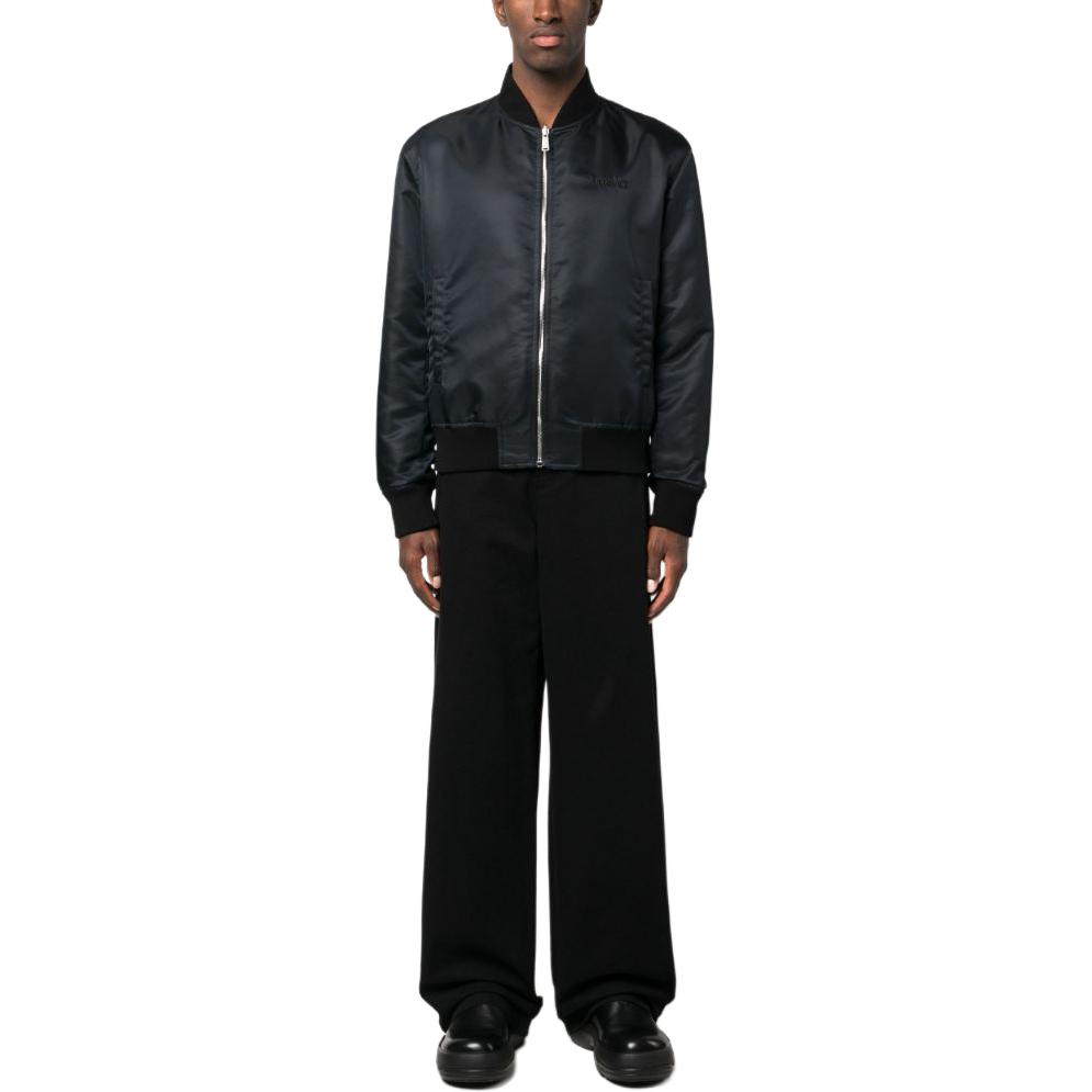 Lookbook VERSACE  Reversible Bomber Jacket Zip-Up Blue/Black Casual Outerwear 1008619-1A07678-5K130