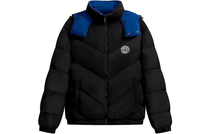 Order Versace Jaket Down Lengan Panjang Reversible Logo - Hitam 1002750-1A02018-2B010